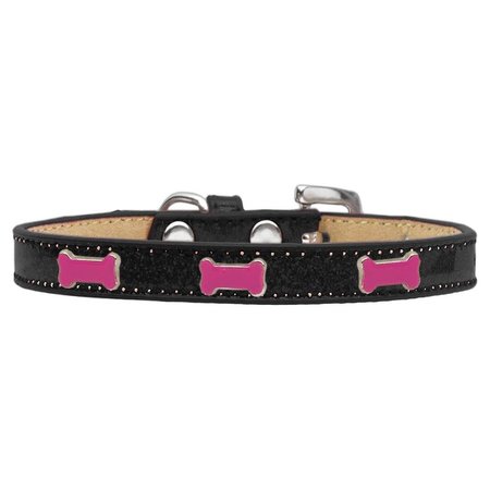 MIRAGE PET PRODUCTS Pink Bone Widget Dog CollarBlack Ice Cream Size 16 633-3 BK16
